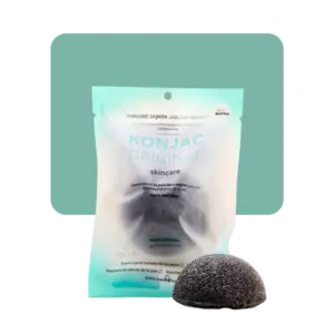 konjac facial bamboo charcoal para piel grasa y acneica