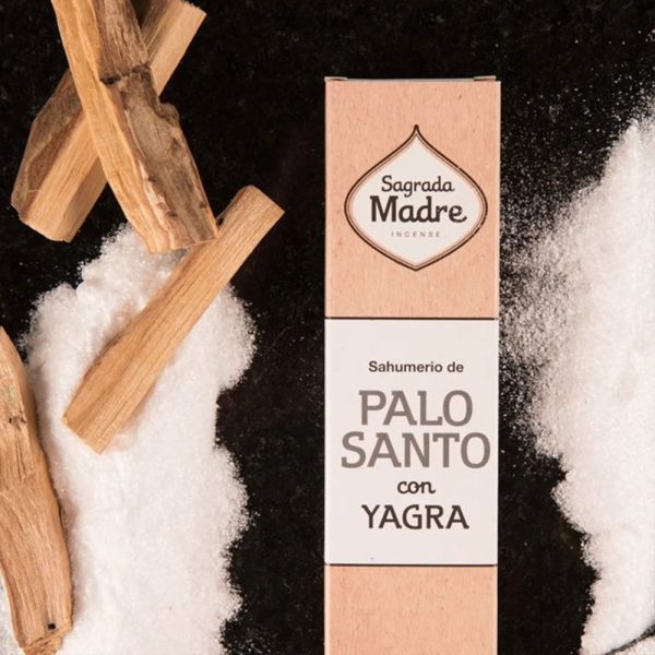 SAGRADA MADRE SAHUMERIO PALO SANTO CON YAGRA X 8U