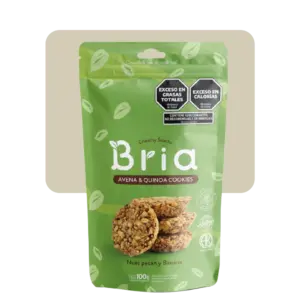 bria crunchy snacks avena y quinoa cookies nuez pecan y banana