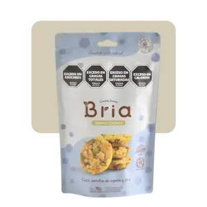 bria crunchy snacks quinoa cookies coco semilla de zapallo y chia