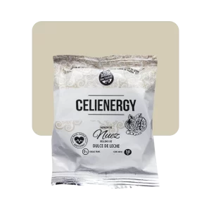 celienergy alfajor blanco nuez y dulce leche