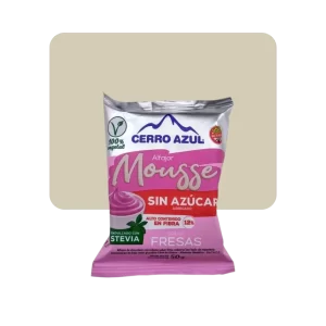 alfajor cerro azul mousse fresas sin azúcar