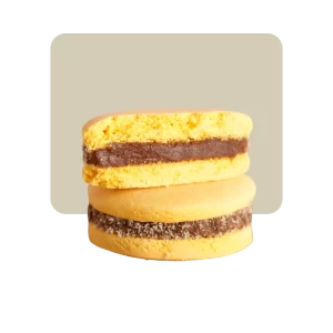 aljibe alfajor de maicena con dulce de leche