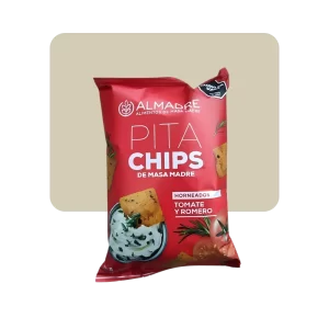 almadre pita chips de masa madre tomate y romero