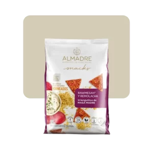 almadre snacks rawmesan y remolacha