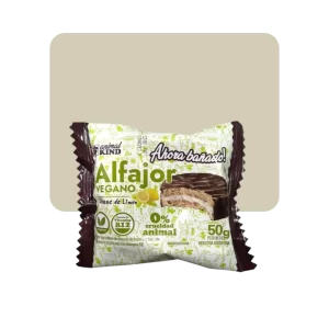animal kind alfajor vegano mousse de limón con cobertura de chocolate