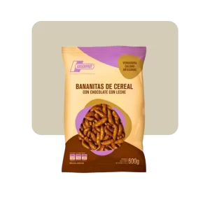 Argenfrut Bananita de cereal con chocolate con leche 600 grs