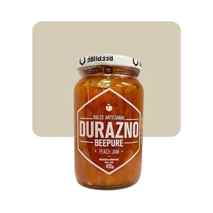 beepure mermelada durazno con azúcar