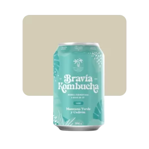 bravia kombucha con manzana verde y cedrón