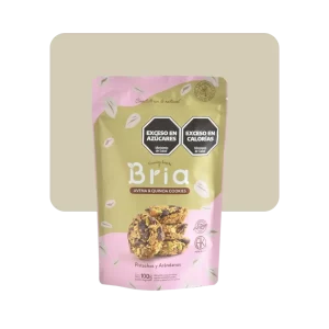 bria crunchy snacks pistachos y arándanos cookies