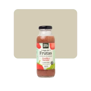 chia graal jugo natural de frutilla, naranja & chia