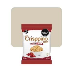 crisppino snack de arroz jamón