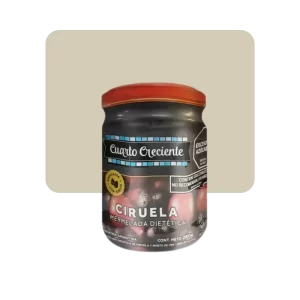 cuarto creciente mermelada de ciruela con stevia