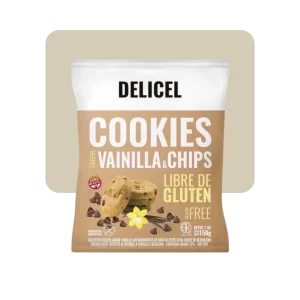 delicel cookies vainilla & chips 200gr