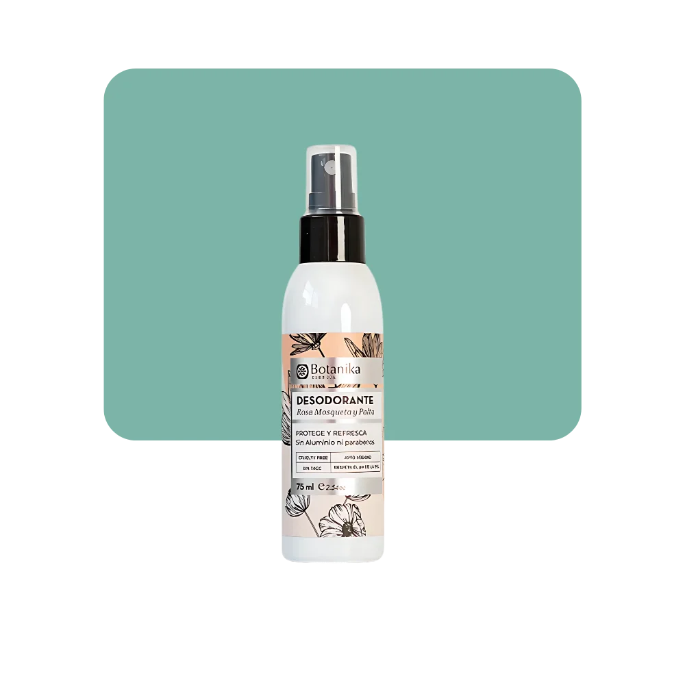 botanika desodorante spray rosa mosqueta + palta