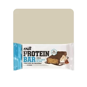 ena barra de proteina coco y dulce de leche