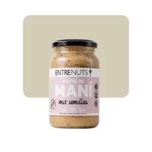 entre nuts pasta de maní mix de semillas
