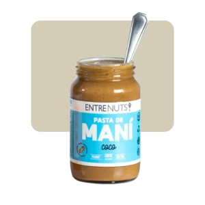 entre nuts pasta de mani sin azucar de coco