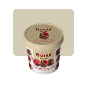 franui frambuesas bañadas con chocolate con leche