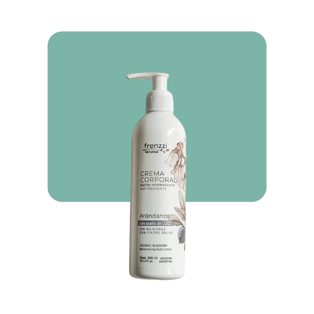 frenzzi crema corporal arándanos aceite de coco