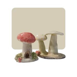 hongos de cerámica