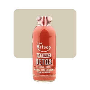 las brisas jugo detox naranja, pera, pepino, arándano y jengibre