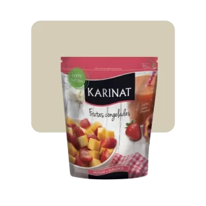 karinat frutas congeladas frutillas + durazno