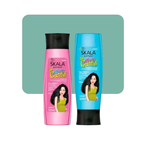 kit skala shampoo + acondicionador mais cachos