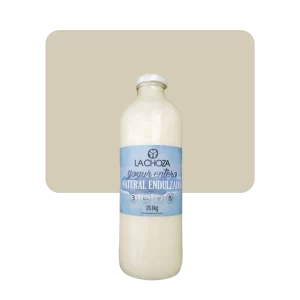 la choza yogurt organico bebible entero natural endulzado 1lt