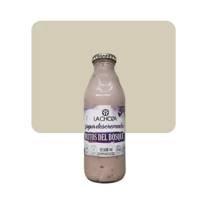 la choza yogurt orgánico bebible frutos del bosque 500ml