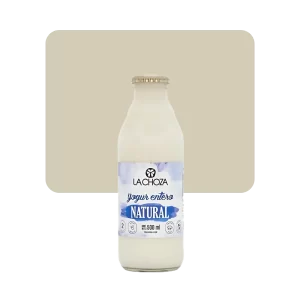 la choza yogurt orgánico natural entero 500ml