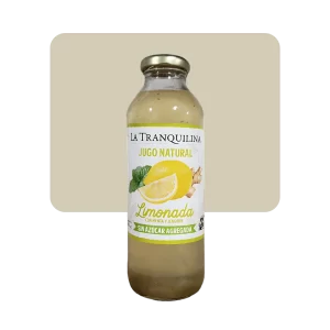 la tranquilina jugo natural de limonada c/ menta y jengibre sin azúcar