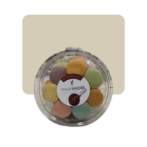 masa madre alfajorcitos dulce de leche de colores