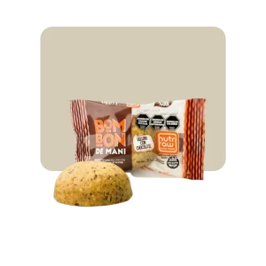 nutri raw bombon de maní relleno con chocolate