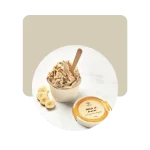 origo helado de banana con salsa de caramelo