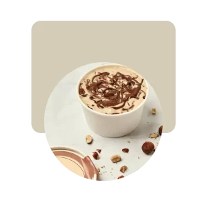 origo helado de maní granizado con crema de avellanas