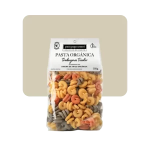 pampa gourmet pasta orgánica tirabuzones tricolor
