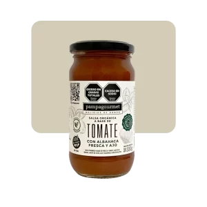 pampa gourmet salsa orgánica de tomate con albahaca fresca y ajo