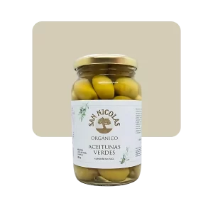 san nicolás vidrio aceitunas verdes orgánicas
