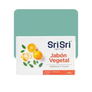 sri sri ayurveda jabón vegetal naranja y tulasi