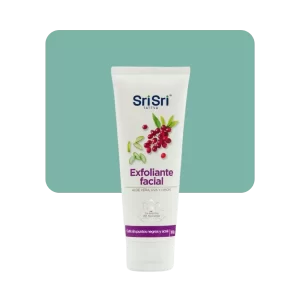 sri sri exfoliante facial aloe vera, uva y limón