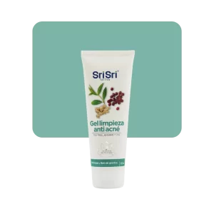 sri sri gel anti acné tea tree, jengibre y uva