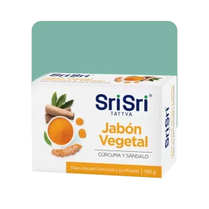 sri sri jabón vegetal cúrcuma y sándalo