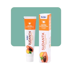 sri sri sudanta pasta dental ultra blanqueadora con papaya y anana 50gr