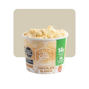 too good helado de chocolate blanco
