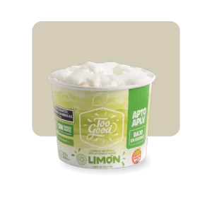 too good linea vegana helado de limón