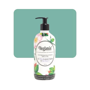 veganis leche reparadora intensiva con cafeina y rosa mosqueta veganis