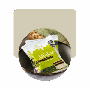vento alfajor de almendras con pasta de pistacho