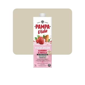 pampa vida yogurcream almendra y frutilla 1lt