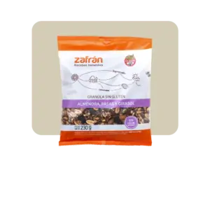 zafran granola sin gluten sin azúcar
